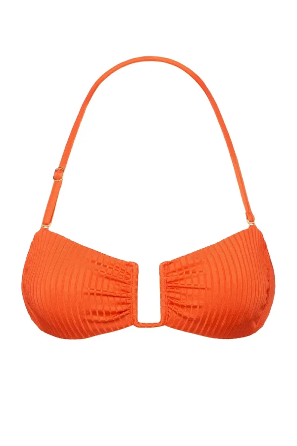 St. Martinique Bandeau Papaya Wide Rib
