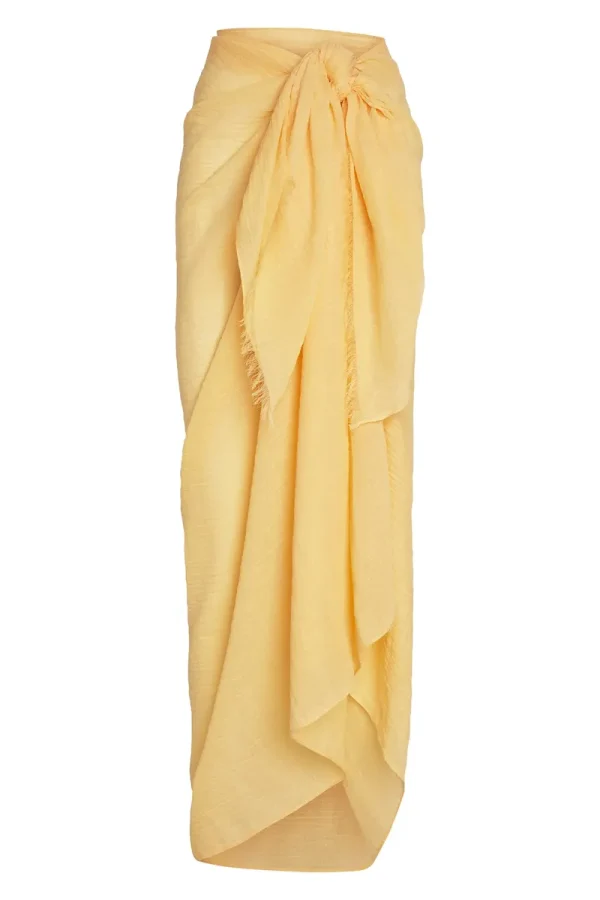 St. Tropez Sarong Honey Crinkle Linen