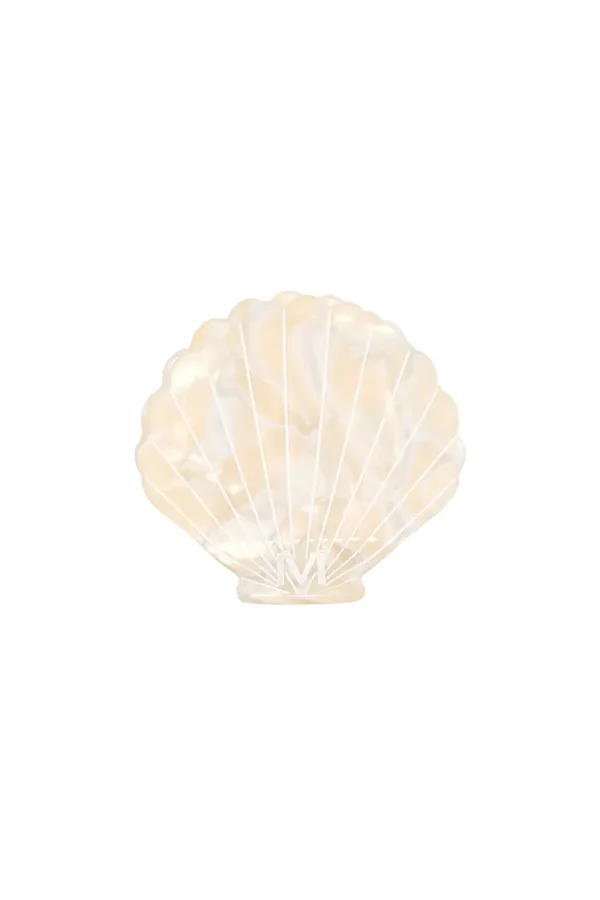 Sanibel Shell Hair Clip Ivory Swirl