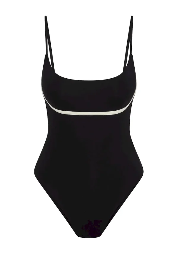 Sausalito One Piece Black/Ivory