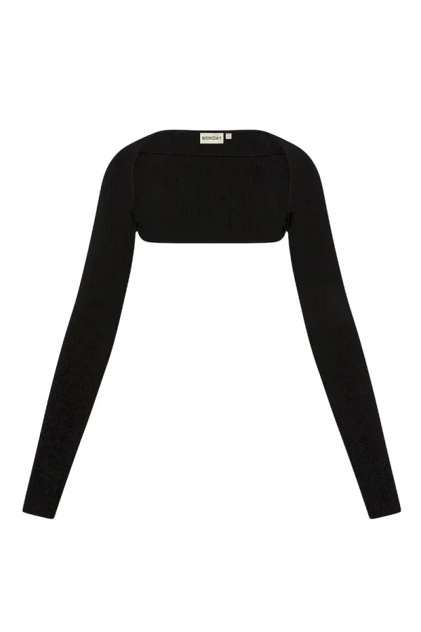 Silver Lake Knitwear Bolero Black Rib