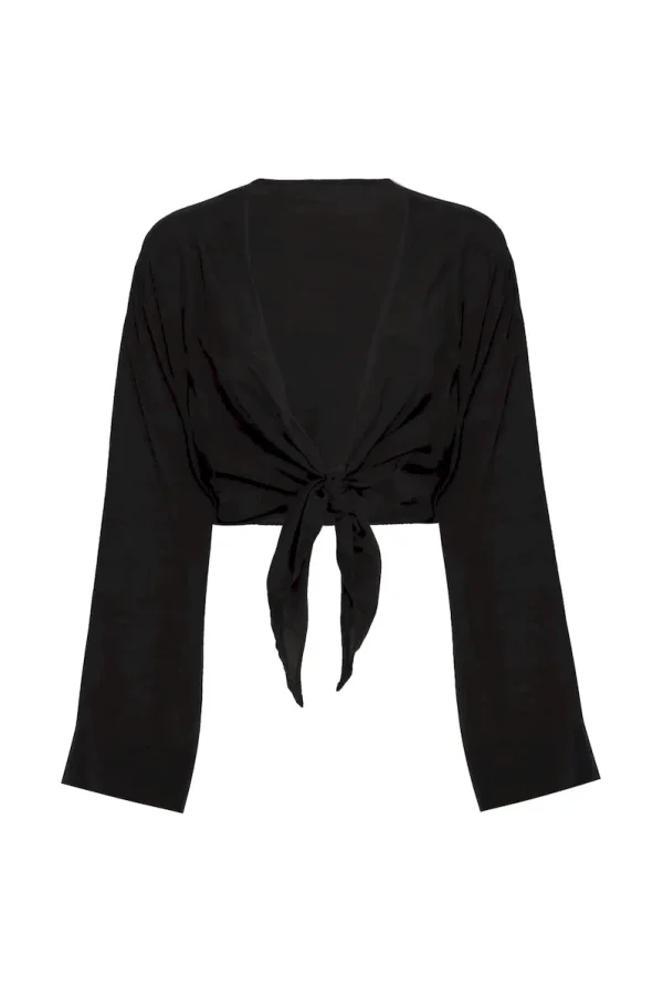 Tahiti Tie Top Black