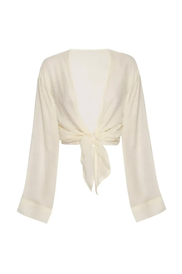 Tahiti Tie Top Ivory