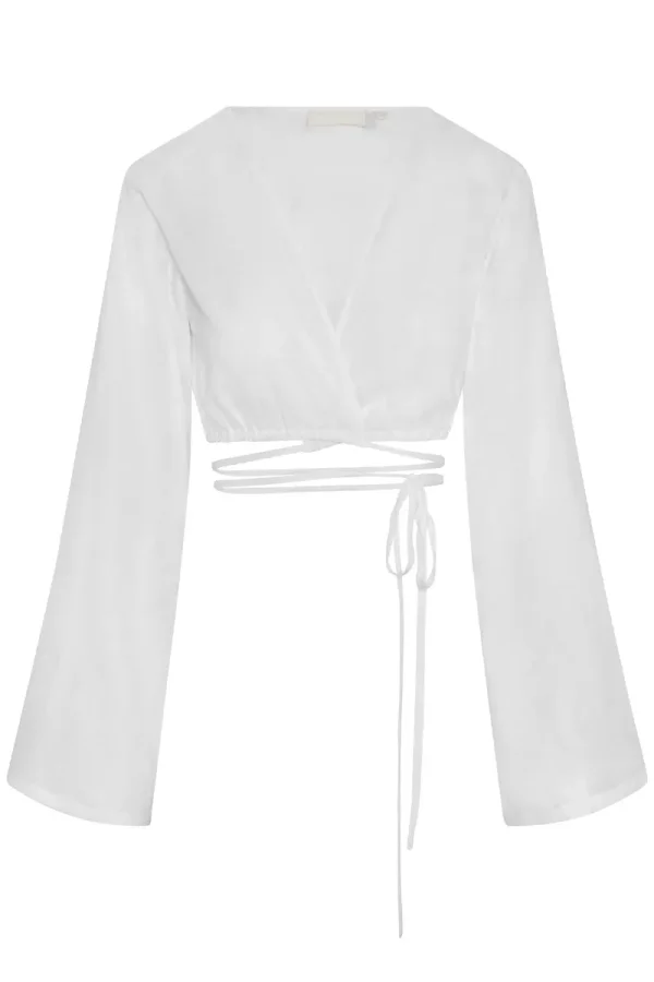 Azores Top White Linen
