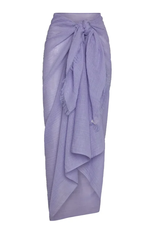 St. Tropez Sarong Wisteria Crinkle Linen